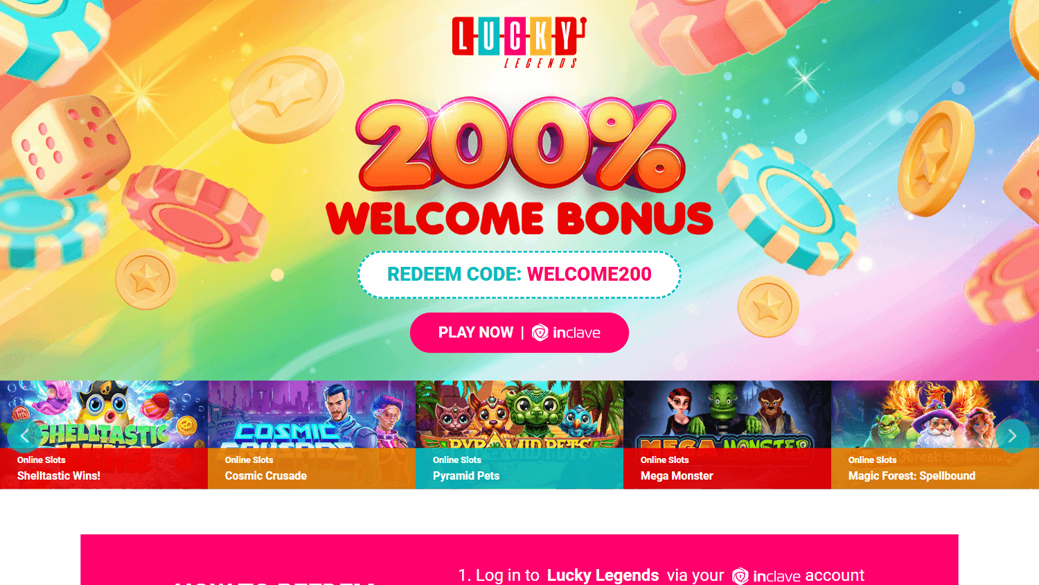 Lucky Legends Casino Desktop screenshot